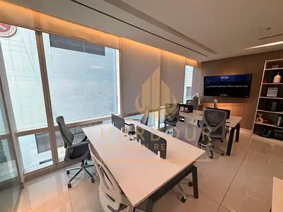 Furnished Office For Rent With Glass Partitions