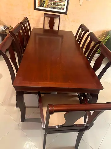Dining table with 8 chairs - 8-seater