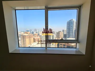 One-bedroom apartment with living room for annual rent in Al Taawun, Sharjah. Master bedroom, centr