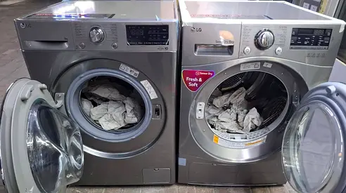 LG Front Load Washer and Dryer Pair - Good Working Condition