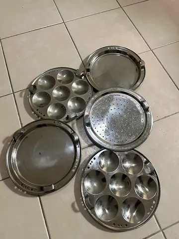 Stainless Steel Idli / steamer Plates (Set of 5)