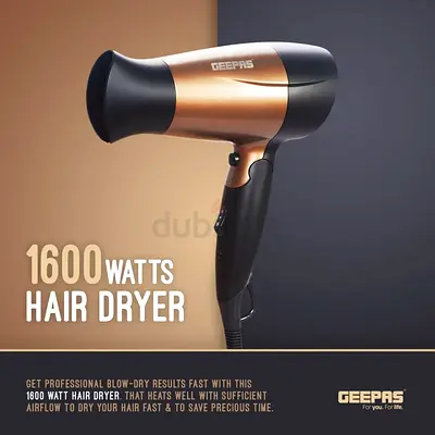 1600 WATT Geepas Hair Dryer - Foldable - Model GH8642 - Perfect Condition