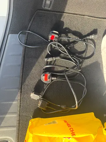 Set of three UK mains power cables (IEC to UK plug) - used