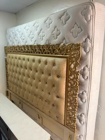 Luxury Royal Gold Bed + Premium Dolce Vita Mattress – Elegant Design