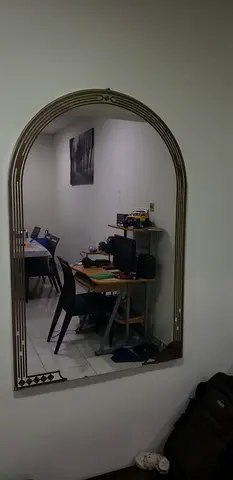 Large Decorative Wall Mirror with Art Deco Frame