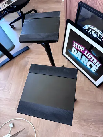 Pair of adjustable studio monitor speaker stands