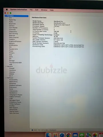 MacBook Pro 15” (2017, Touch Bar) — 2.9GHz i7, 16GB RAM, 500GB SSD