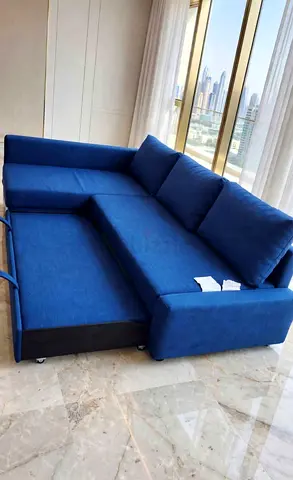 L shape sofa bed with storage IKEA excellent condition