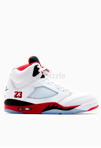 Jordan 5 Retro White/Red size 45