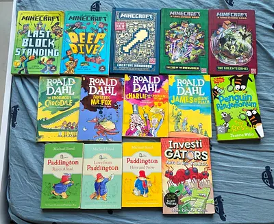 Collection of Children's Classics & Minecraft Storybooks (Roald Dahl, Paddington, Minecraft)