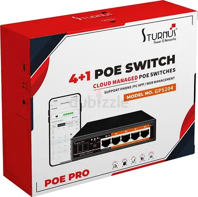 Sturnus 4-Port Gigabit PoE Switch | 4 PoE + SFP | 60W