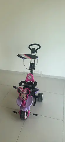 Minnie Mouse Kids Trike with Push Handle and Sun Canopy