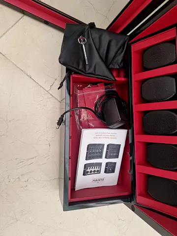 6-slot Automatic Watch Winder Box with Keys and Manuals