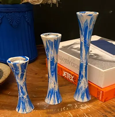 Wooden candle holders