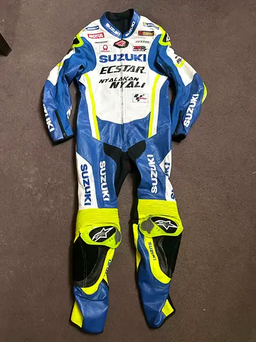 Suzuki Ecstar One-piece Leather Motorcycle Racing Suit