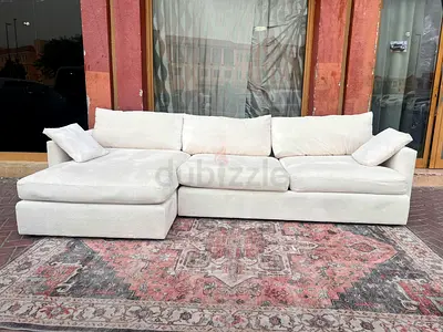 Top Quality crate and barrel lounge deep L shape sofa