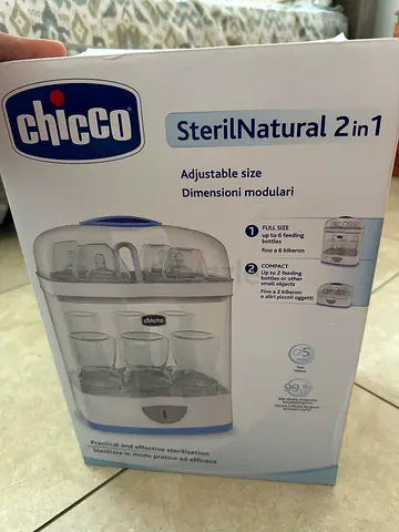 Chicco SterilNatural 2-in-1 Baby Bottle Sterilizer (like new, boxed) its brand new