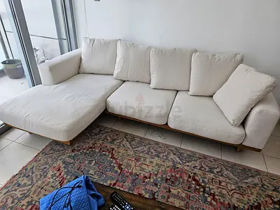 West Elm L Shape Sofa Beige