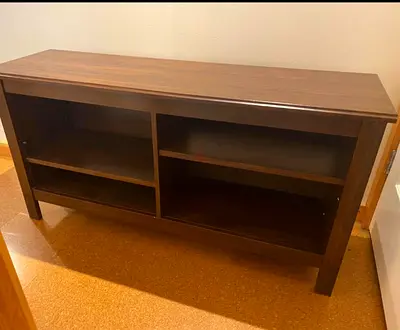 Wooden TV Stand / Entertainment Unit - Dark Brown, Good Condition