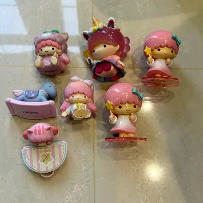 Sanrio Little Twin Stars / Kawaii Character Figurine Set - 8 Pieces