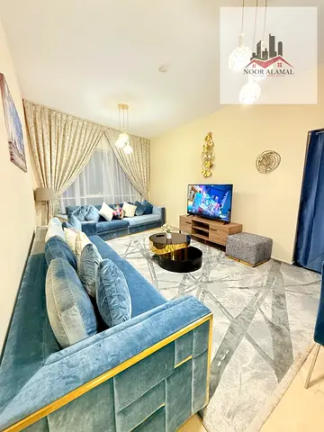 Sharjah, Al Khan, Al Shati Tower 1: Apartment featuring 3 bedrooms, a living room, a kitchen, 3 bat
