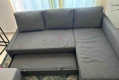 Grey L-shape Sofa with Storage - Good Condition