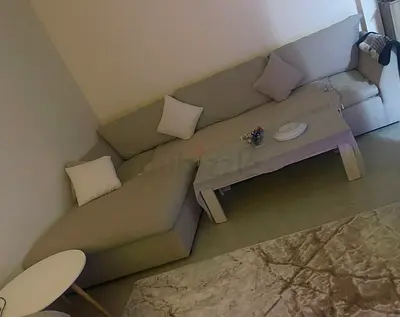 L-Shaped Sectional Sofa with Cushions