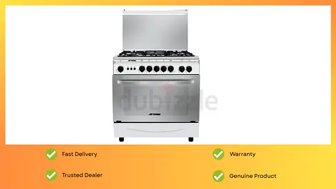 Aftron Cooking Range 5 Gas Burners Stove 80X60 Cooker 12 Months Warranty