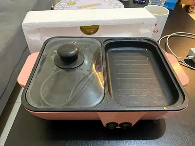 Used dual electric grill and hotpot combo - works well