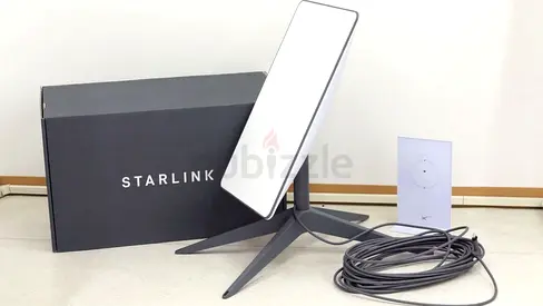 Starlink Mini Dish with Router and Cable - Good Condition