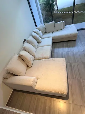 The One Kingston U Shape Sofa Beige