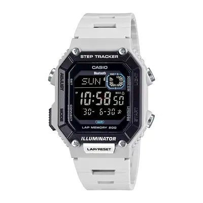 Casio WS-B1000-8BVDF Digital Step Tracker Watch - White, Bluetooth & Illuminator
