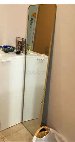 2x Full-length leaning floor mirror with wooden frame - good condition 40aed each