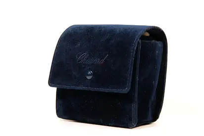CHOPARD BLUE SUEDE TRAVEL POUCH WATCHES / JEWELRY