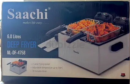 Saachi 6.0L Deep Fryer NL-DF-4758 — Dual Basket, Adjustable Temp