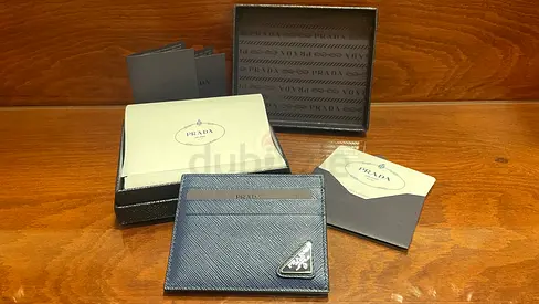 Prada Saffiano Leather Card Holder AUTHENTIC Brand New