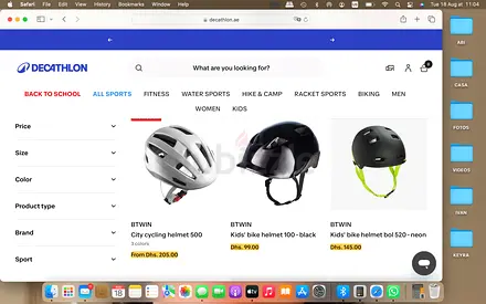 Kids bike helmet - black, size MEDIUM