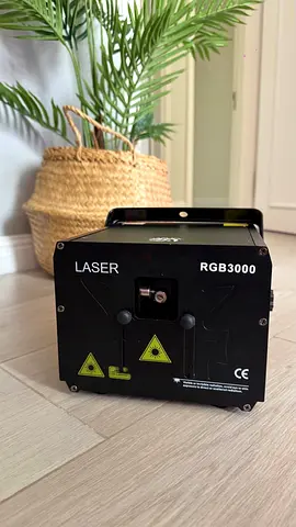 RGB3000 Laser Light Show Machine + DMX controller & Strobe lights