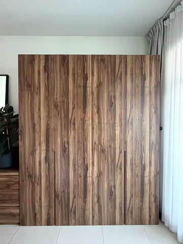 Large Wardrobe Walnut Finish
