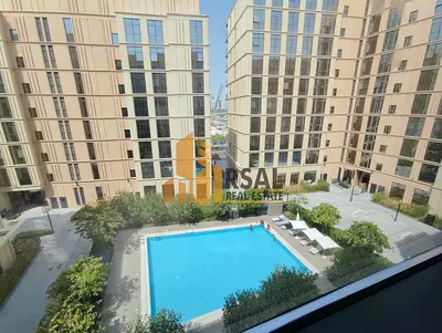 Brand New Naver used Pool view 1Bhk with 2 Baths in Al mamsha