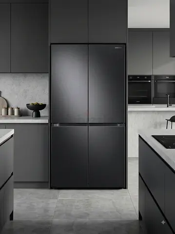 Samsung 599L 4-Door Refrigerator – Triple Cooling System | Black
