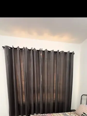 Grey blackout eyelet curtains - pair, Excellent condition IKEA 140x250cm each piece (Pair) 75dh
