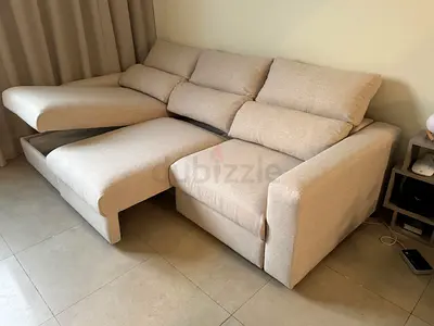 Ikea Eskilstuna L shape sofa bed with storage