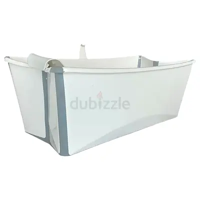 Stokke Flexibath Foldable Bath Tub With Newborn Support - White & Grey
