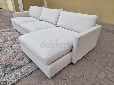 Crate&barrel L Shape Sofa Beige Excellent condition