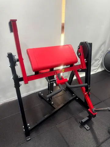 Preacher Curl Bench with Plate-Loaded Lever Arm — Good Condition