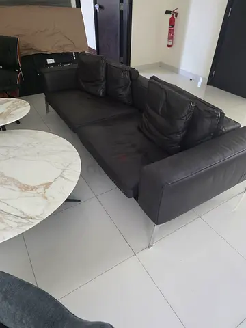 Flexform Italy Lifesteel leather sofa