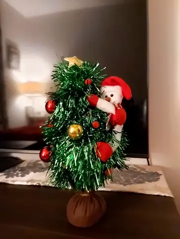 Christmas Tree with Plush Santa