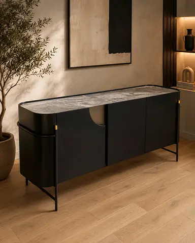 Modern Black Sideboard