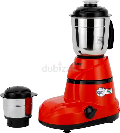 Red Mixer Grinder with Two Stainless Steel Jars - Used